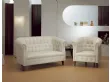 Sofa and armchair in leather